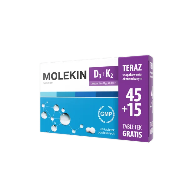 Vitamin D3 + K2-MK7 Tabletten – Nahrungsergänzung für gesunde Knochen, Kalziumstoffwechsel und Immununterstützung, mikrokapseliert, 60 Stück