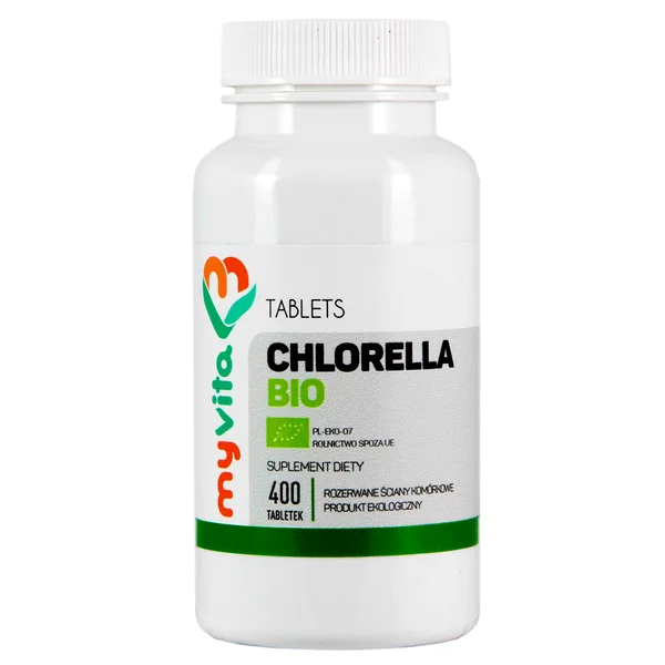 Chlorella Bio Tabletten in einer Packung, die zur Entgiftung des Körpers und Verbesserung des Blutzuckerspiegels beitragen, mit natürlichen Inhaltsstoffen