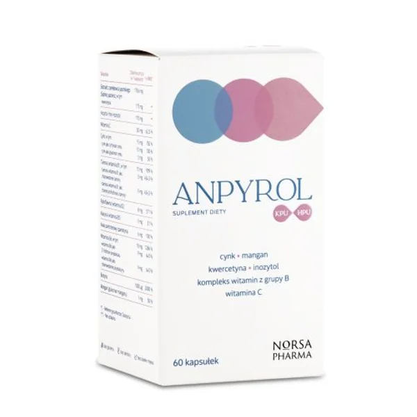 Anpyrol KPU/HPU Kapseln mit Quercetin, Vitamin B und Zink – Nahrungsergänzung zur Unterstützung des Nervensystems und Immunsystems