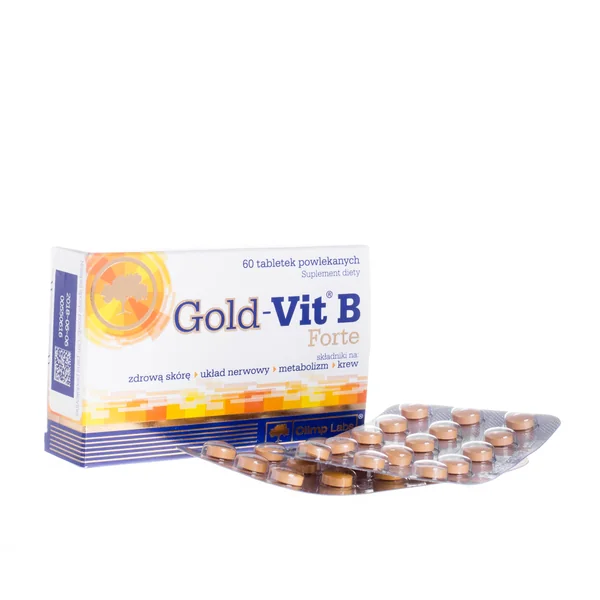 Gold-Vit B Forte – Nahrungsergänzung mit 8 B-Vitaminen für Energie, gesunde Haut, Nerven und weniger Müdigkeit, 60 Tabletten