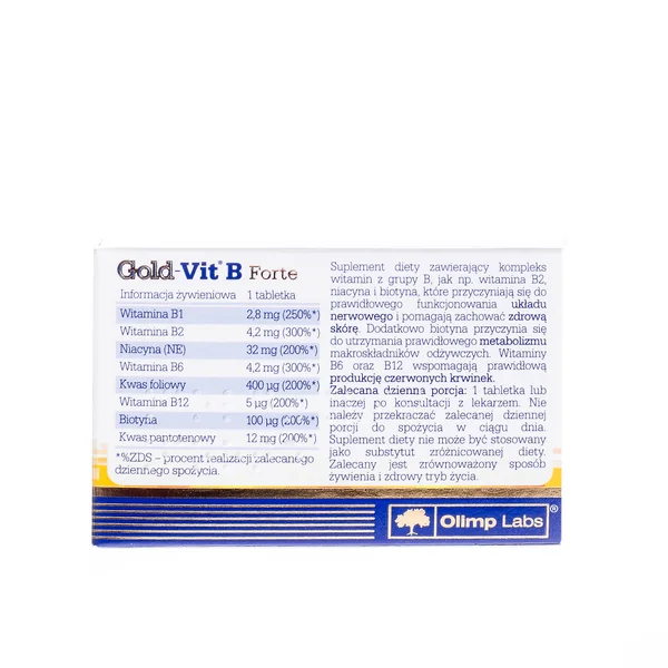 Olimp Gold-Vit B Forte – 60 Tabletten, Nahrungsergänzung zur Unterstützung von Energie, Nerven und Stoffwechsel