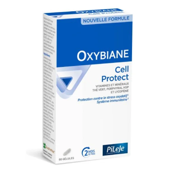 Oxybiane Cell Protect 60 Kapseln – Zellschutz mit Vitaminen C, E und B2, Selen und Zink, ideal gegen oxidativen Stress und für das Immunsystem