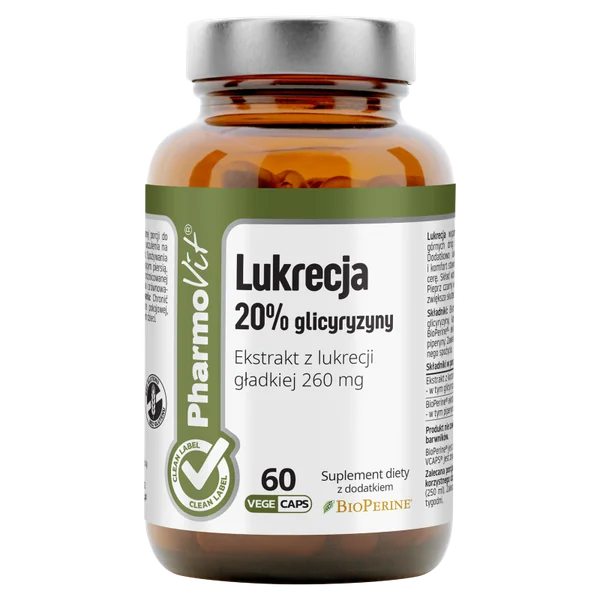 Pharmovit Süßholz 20% Glycyrrhizin Kapseln – unterstützt das Immunsystem und fördert die Verdauung. Mit BioPerine®