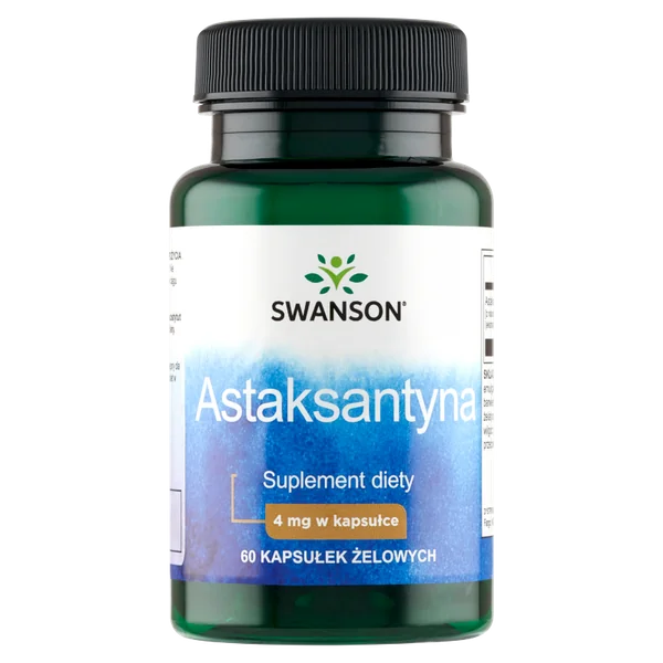 Swanson Astaxanthin 4 mg Kapseln, 60 Stück, Nahrungsergänzung mit natürlichem Astaxanthin aus Haematococcus Pluvialis