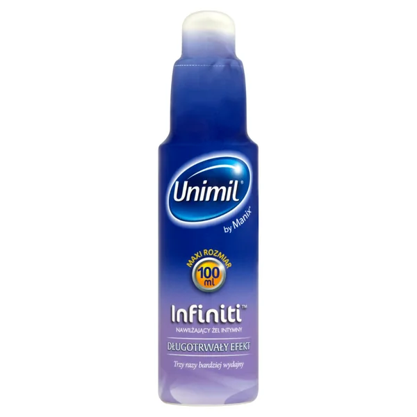 Unimil Infiniti feuchtigkeitsspendendes Intimgel mit Silikonbasis, das langanhaltende Feuchtigkeit bietet und den Komfort während des Geschlechtsverkehrs steigert