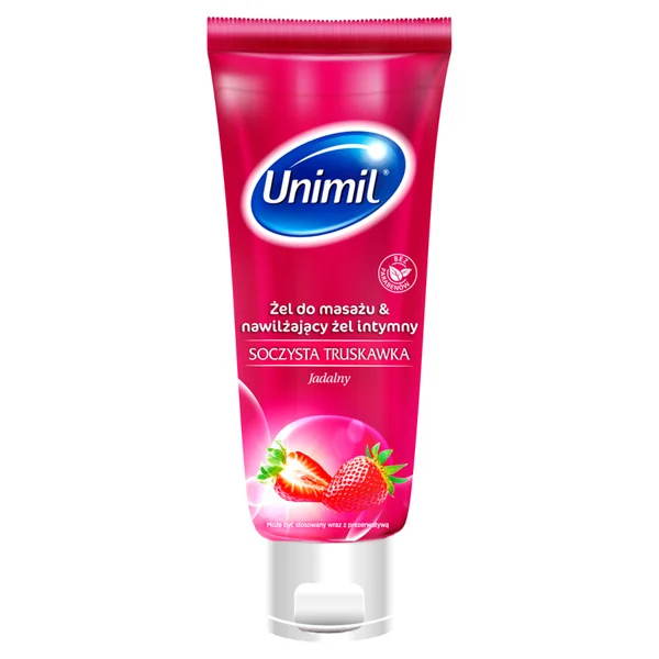 Unimil Luscious sinnliches Massagegel, das für entspannende Massagen des gesamten Körpers und der Intimbereiche entwickelt wurde, pflegt die Haut