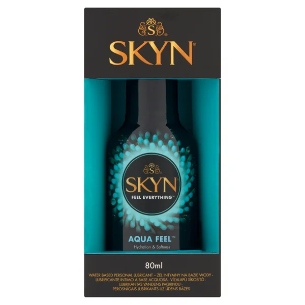 Unimil Skyn Aqua Feel wasserbasiertes Intimgel für den Intimbereich, sanft feuchtigkeitsspendend und geeignet für vaginale und anale Anwendung