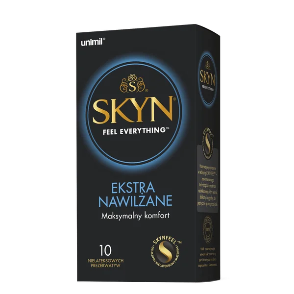 Unimil SKYN Extra Feuchtigkeit, nicht-latexfrei Kondome, 10 Stück, mit 40 % mehr Gleitmittel für intensiveren Komfort und intensivere Empfindungen