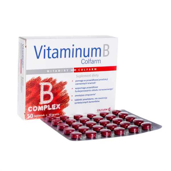 Vitaminum B Colfarm, Nahrungsergänzungsmittel mit B-Komplex, 50 + 10 Tabletten, für Energie, Nerven und Immunsystem