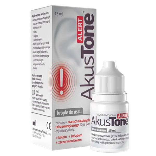 AkusTone Alert Ohrentropfen zur Linderung von Ohrenschmerzen und zur Vorbeugung von Entzündungen im Gehörgang