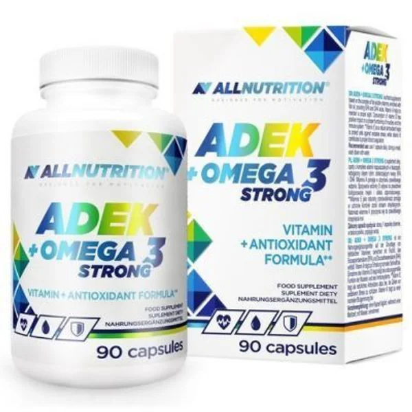 ALLNUTRITION ADEK + Omega 3 Strong Kapseln – Nahrungsergänzungsmittel mit Omega-3, Vitaminen A, D, E und K für die Gesundheit von Herz und Knochen