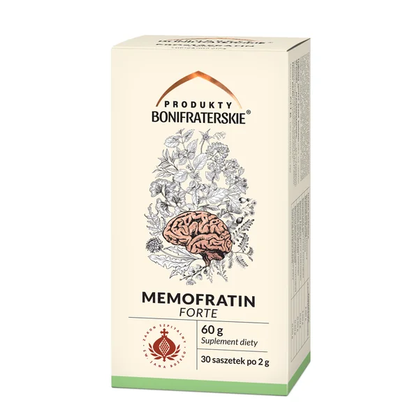 Memofratin Forte Kräutertee zur Unterstützung der kognitiven Funktionen, Gedächtnis und Konzentration mit Ginkgo, Zitronenmelisse und grünem Tee