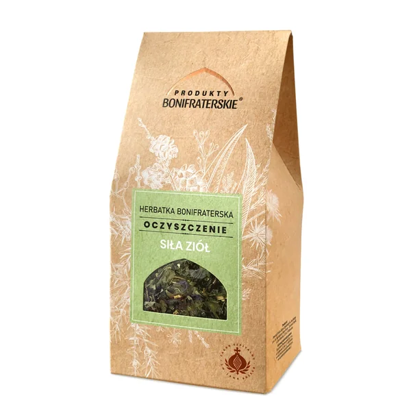 Bonifraterskie Kräutertee Siła Ziół Reinigung in einer Packung. Ideal für die natürliche Entgiftung und Gesundheitsförderung