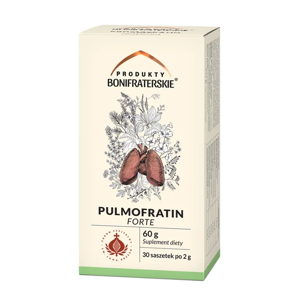 Pulmofratin Forte Kräutermischung zur Unterstützung der Atemwege, mit Thymian, Malve, und anderen natürlichen Zutaten