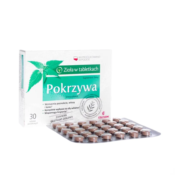 Brennnessel Tabletten 30 Stück, Nahrungsergänzungsmittel zur Stärkung der Nägel, Haare und Gelenke sowie zur Förderung der Vitalität und Hautpflege