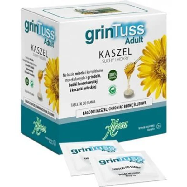 Grintuss Adult Lutschtabletten gegen Husten, befeuchten und schützen die Atemwege