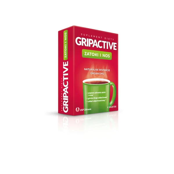 Gripactive Sinus und Nase – Nahrungsergänzungsmittel zur Unterstützung der Atemwege und des Immunsystems bei Erkältungen und Nasennebenhöhlenproblemen