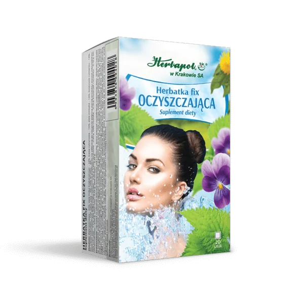 Herbapol Kräutertee zur Entgiftung mit einer Mischung aus Brennnessel, Rose, Veilchen und weiteren natürlichen Zutaten