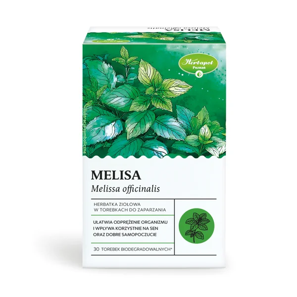 Melisse Tee in Teebeuteln zur Förderung der Entspannung und Unterstützung der Verdauung. Ideal für einen beruhigenden, nächtlichen Tee