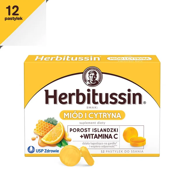 Herbitussin Lutschtabletten mit Islandmoos und Vitamin C, die Halsschmerzen lindern und das Immunsystem unterstützen