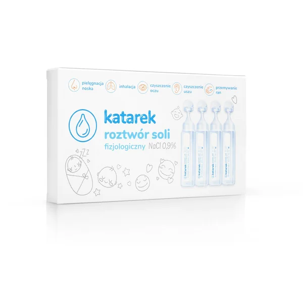 Katarek Physiologische Kochsalzlösung 0,9% NaCl in Ampullen zur Nasenpflege, Inhalation und Wundreinigung