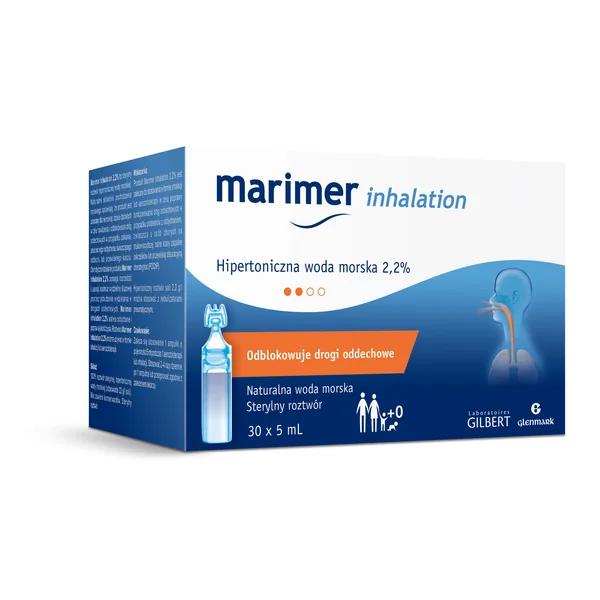 Sterile hypertonische Meerwasserlösung für Inhalation zur Unterstützung der Atemwege bei Atemwegserkrankungen, mit 30 Ampullen zu je 5 ml