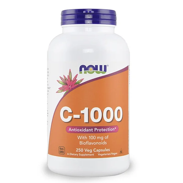 NOW FOODS Vitamin C 1000mg Kapseln mit Hagebuttenextrakt für ein starkes Immunsystem und gegen Müdigkeit