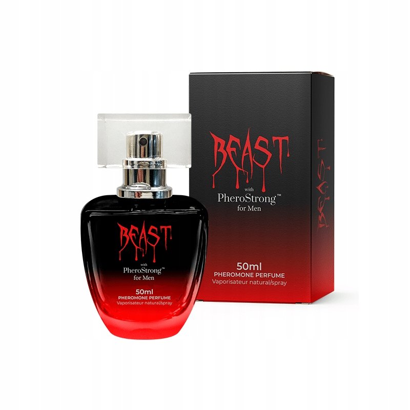 PheroStrong Beast – Männliches Parfüm mit Feromonen in einem eleganten Flakon. Ein holziger, aromatischer Duft für den modernen Gentleman