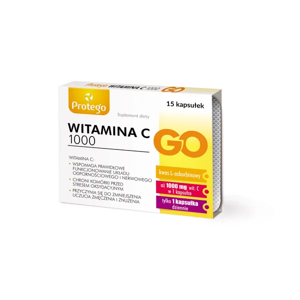 Protego Vitamin C 1000 GO Kapseln - Nahrungsergänzung für ein starkes Immunsystem und bessere Gesundheit