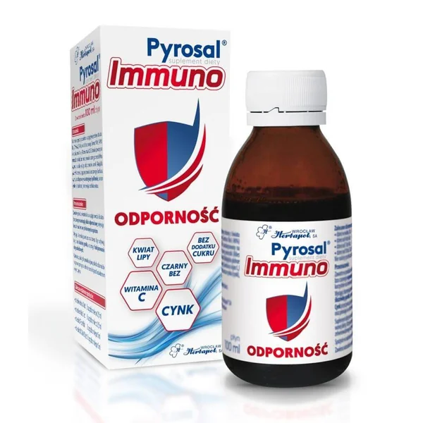 Pyrosal Immuno Sirup zur Unterstützung des Immunsystems mit Zink, Vitamin C und natürlichen pflanzlichen Extrakten für Erwachsene und Kinder