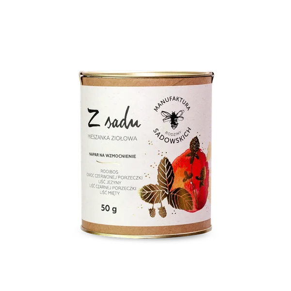 Sadowski Familienimkerei Kräutertee aus dem Obstgarten, 50 g, mit natürlichen Pflanzen zur Unterstützung bei Erschöpfung und Dehydrierung