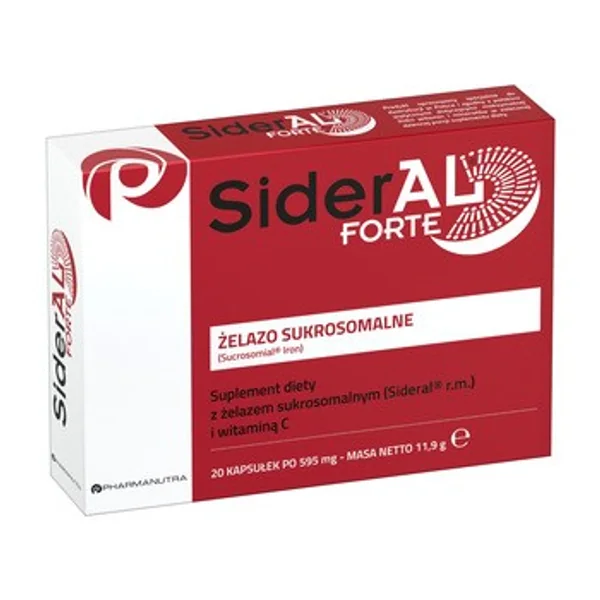Sideral Forte Kapseln mit Sucrosomial® Eisen und Vitamin C zur Unterstützung der Eisenaufnahme und Reduktion von Müdigkeit