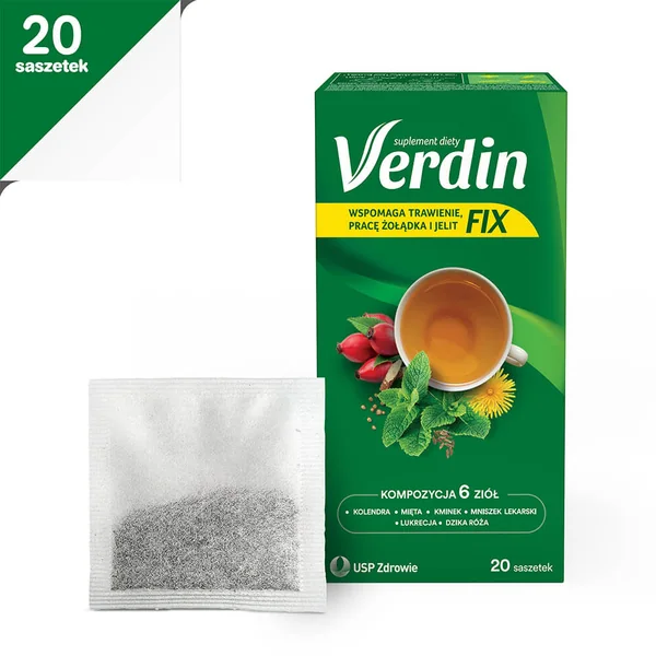 Verdin Fix Kräutertee – Mischung aus 6 Kräutern zur Unterstützung der Verdauung und Linderung von Magenbeschwerden