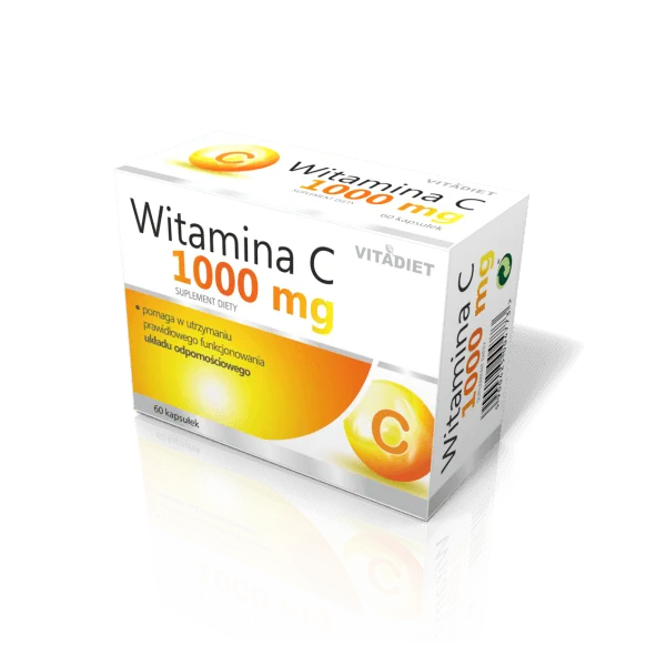 Vitadiet Vitamin C 1000 mg Kapseln zur Unterstützung des Immunsystems und der Zellgesundheit mit antioxidativen Eigenschaften