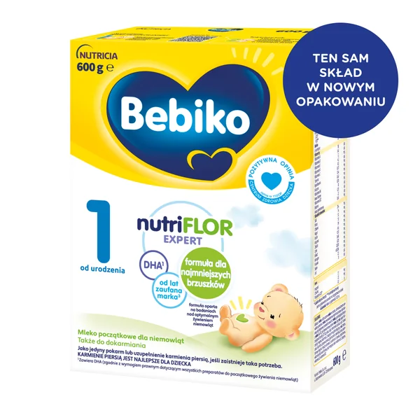 Bebiko 1 NUTRIflor Expert, Anfangsmilch für Säuglinge, 600 g - hochwertige Säuglingsnahrung in Pulverform