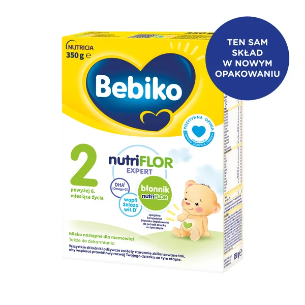 Bebiko 2 NUTRIflor Expert Folgemilch für Babys ab 6 Monaten, unterstützt das Wachstum und die Entwicklung mit wichtigen Nährstoffen wie DHA und Calcium