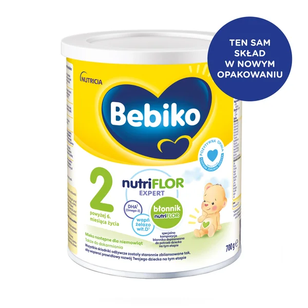 Bebiko 2 Nutriflor Expert Folgemilch für Babys ab 6 Monaten, 700 g, ideale Ernährung für Babys mit wichtigen Nährstoffen für Wachstum und Entwicklung