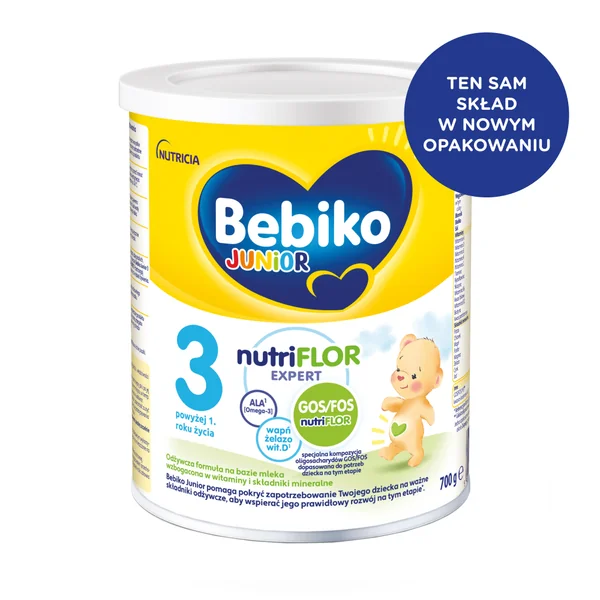 Bebiko Junior 3 Nutriflor Expert, modifizierte Milch für Kinder über 1 Jahr in einer 700 g Packung