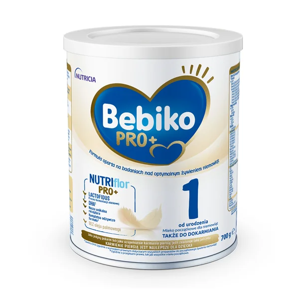 Bebiko Pro+ 1 Anfangsmilch für Babys, 700g Packung, ohne Palmöl, mit allen wichtigen Nährstoffen für das Wachstum und die Entwicklung von Säuglingen