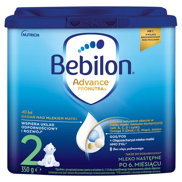 Bebilon 2 Pronutra Advance Verpackung für Säuglinge ab 6 Monaten, hochwertige Nahrungsmittel für Babys