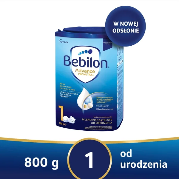 Bebilon 1 Pronutra Advance, Anfangsnahrung für Säuglinge, 800 g Packung, für gesunde Entwicklung von Babys von Geburt an bis zum 6. Monat