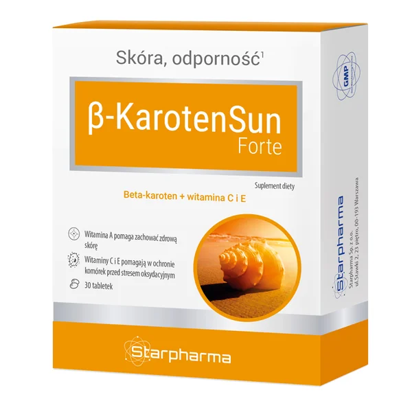 Beta-Karoten Sun Forte Nahrungsergänzung mit Vitamin C und E zur Unterstützung der Hautgesundheit und Bräune