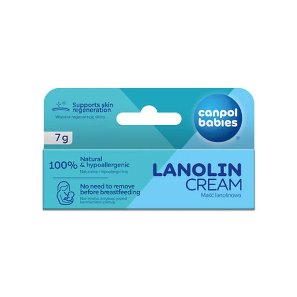 Canpol Babies Lanolin-Salbe für Brustwarzen – ideal zur Pflege und Regeneration der Haut bei stillenden Müttern