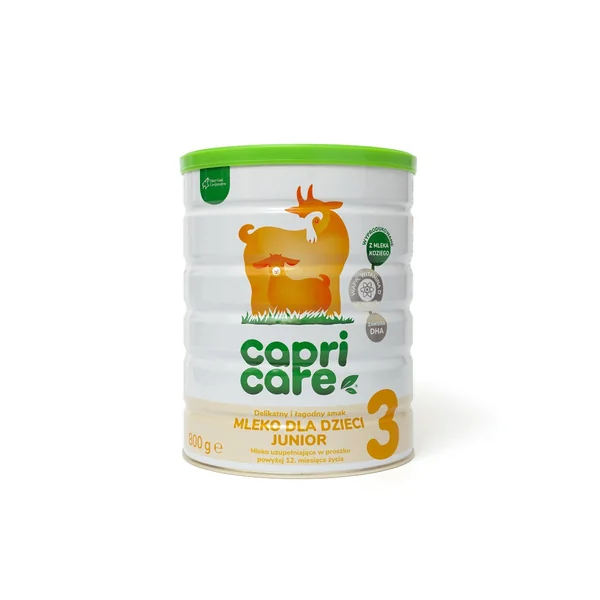 Capricare 3 Junior Ziegenmilchpulver für Kinder über 12 Monate, 800g Verpackung ohne Palmöl und Glukosesirup, ideal für empfindliche Mägen