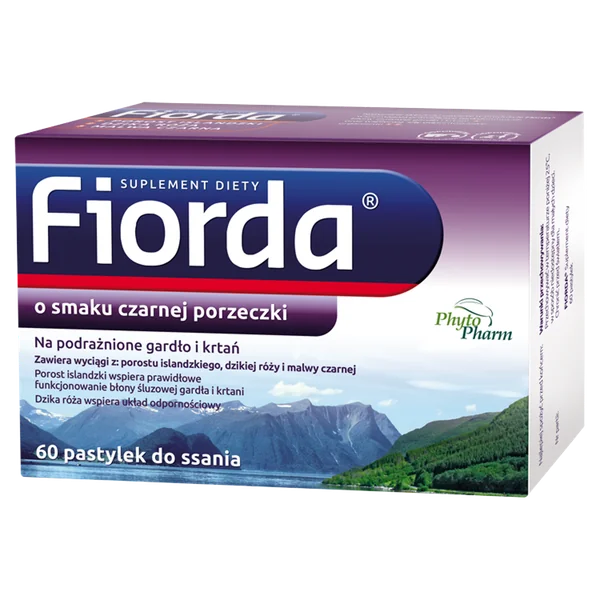 Fiorda Lutschtabletten zur Linderung von Halsschmerzen und trockenen Hals. Enthält isländisches Moos und Malve zur natürlichen Befeuchtung