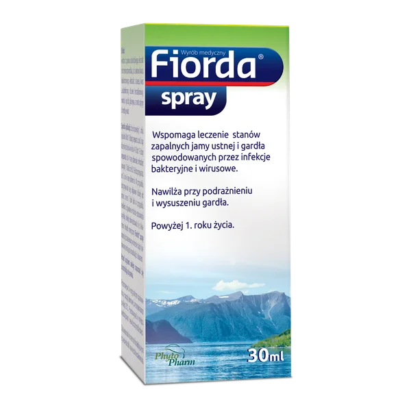 Fiorda Spray für Mund und Rachen, feuchtigkeitsspendend, zur Linderung von Halsschmerzen, Husten und Trockenheit der Schleimhäute
