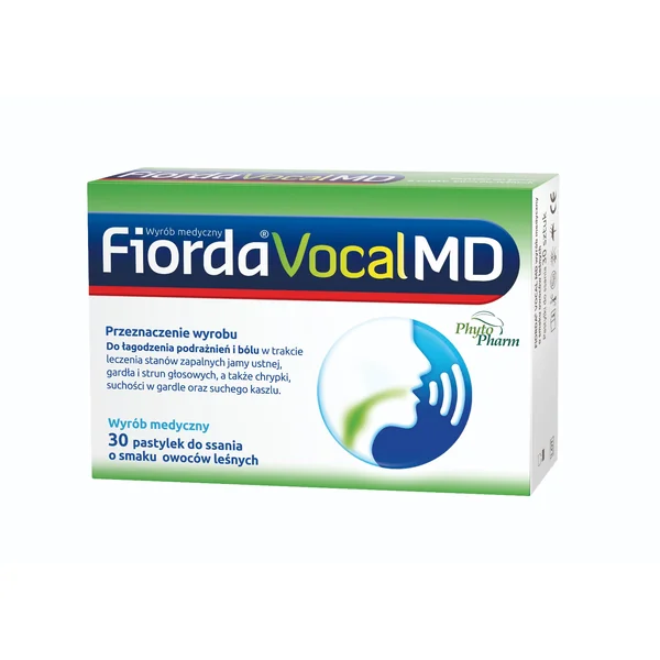 Fiorda Vocal MD Lutschtabletten mit Eibisch und isländischem Moos zur Linderung von Halsschmerzen, Heiserkeit und trockenen Husten