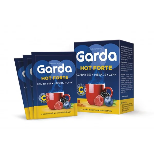 Garda Hot Forte Nahrungsergänzungsmittel mit Vitamin C und Zink zur Unterstützung des Immunsystems, ideal für die kalte Jahreszeit