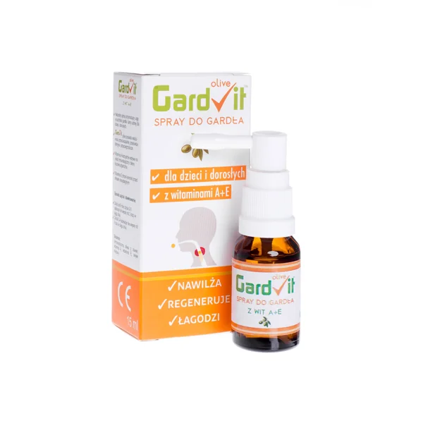 Gardvit Olive Halsspray mit Vitamin A+E zur Linderung von Trockenheit und Reizungen im Hals, ideal bei Heiserkeit und intensiver Stimmbelastung