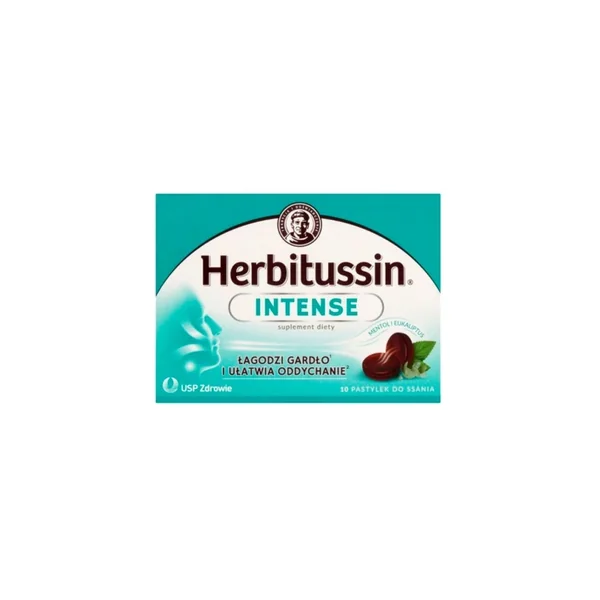 Herbitussin Intense Lutschtabletten mit Menthol und Eukalyptus – Linderung von Halsschmerzen und Erleichterung der Atmung